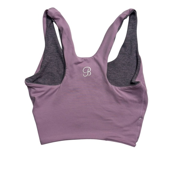 Bombshell Sportswear Reversible Long Tank Bra in Lilac/Orchid - Picture 7 of 11